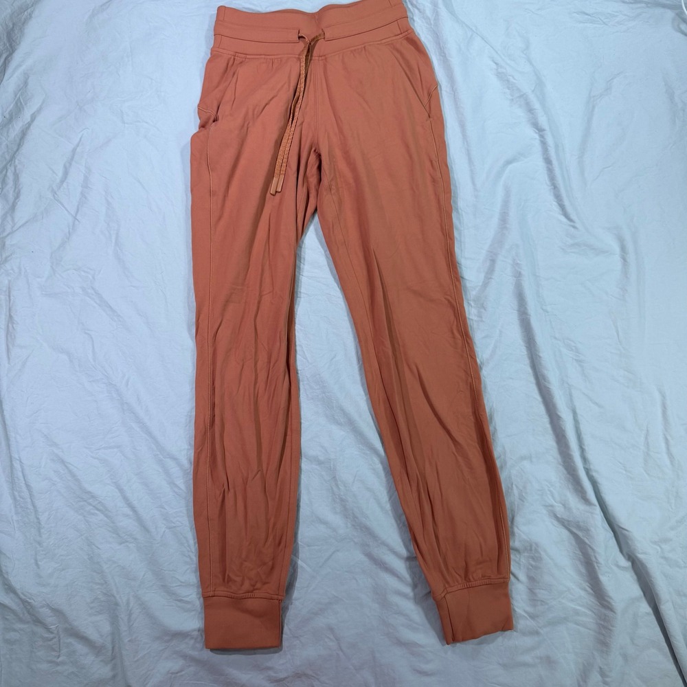 Lululemon Align Jogger Desert Sun Orange High Rise Nulu Yoga Pants Womens Size 0